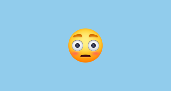 Billede illustration af rødmende ansigt emoji