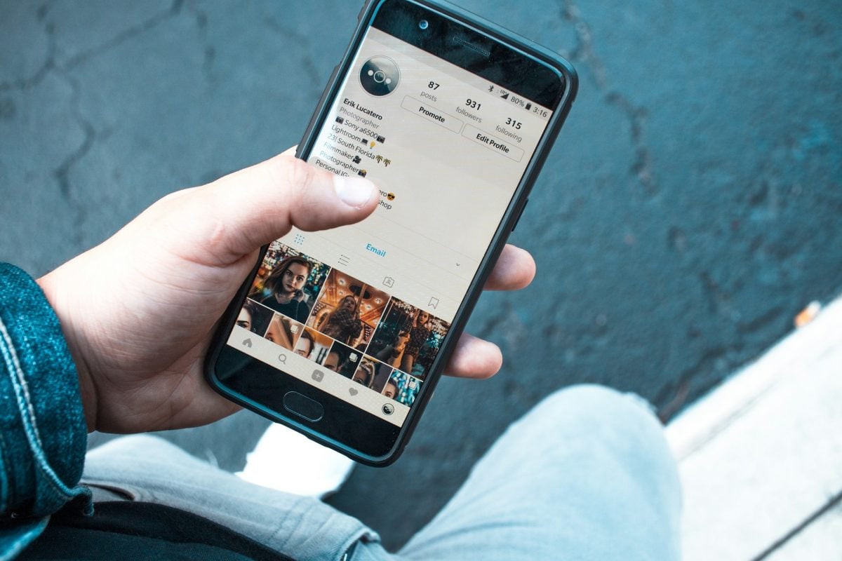 Foto af en Instagram-profil