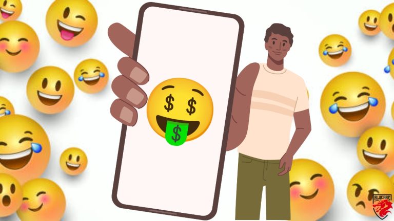 Illustration of the silver emoji in the eyes and mouth 🤑