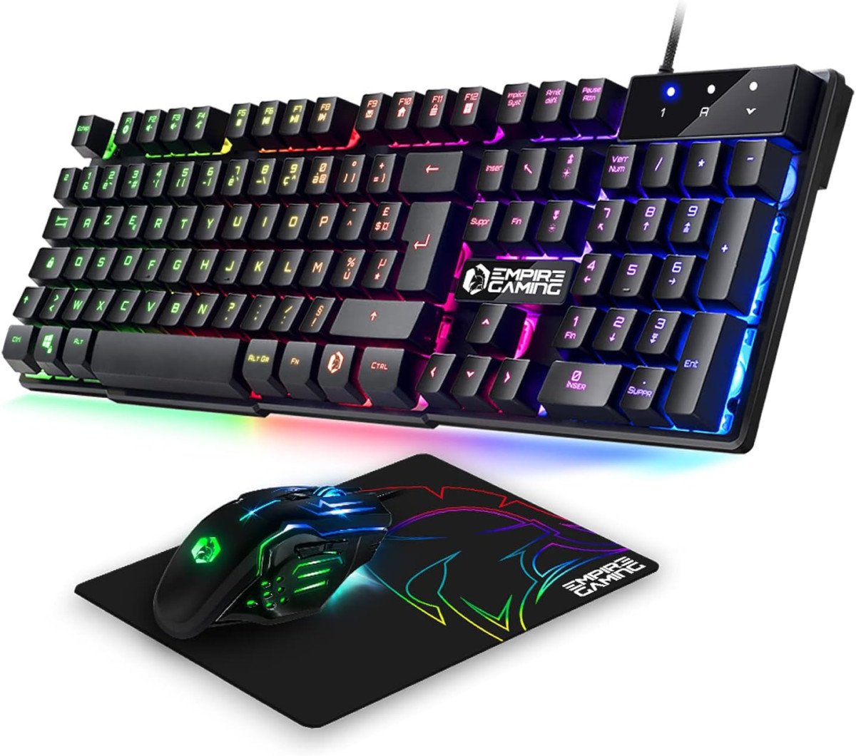 Ilustración del teclado con cable Empire Gaming Pack MK800