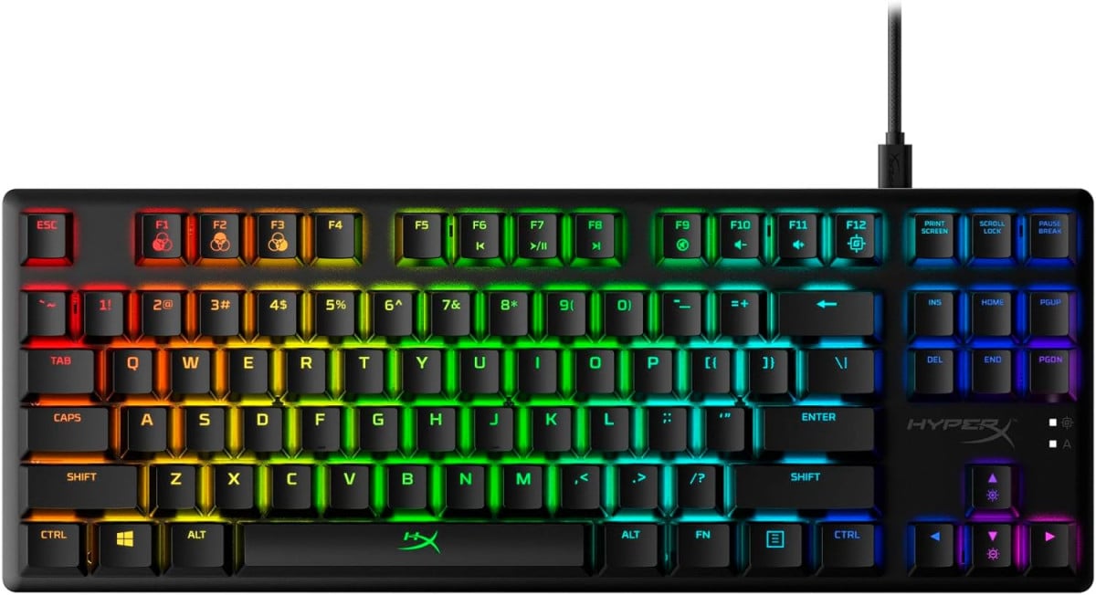 Ilustración del teclado para jugadores HyperX Alloy