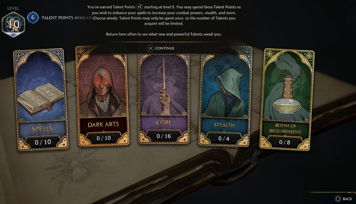 Unlock talents in Hogwarts Legacy