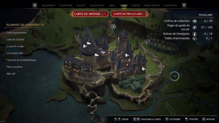 Hogwarts Legacy Pasar el tiempo con el mapa de Hogwarts