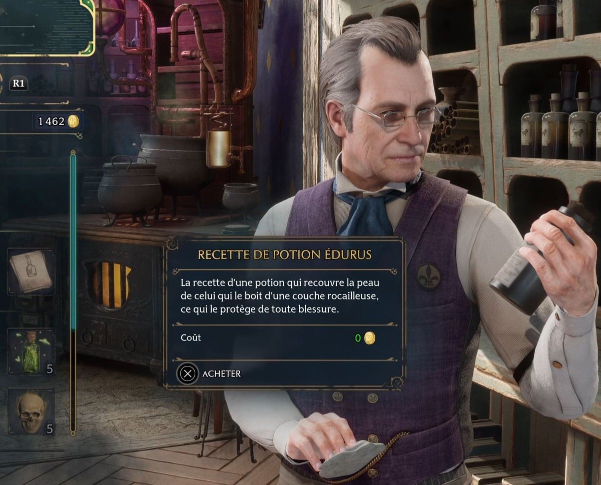Get recipes for potions in Hogwarts Legacy