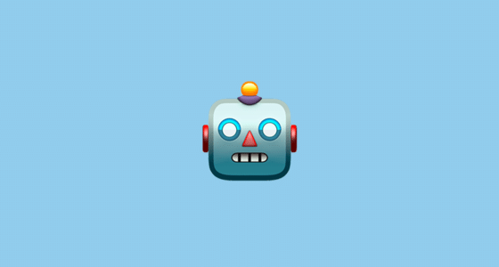 Billedillustration af robothoved-emoji