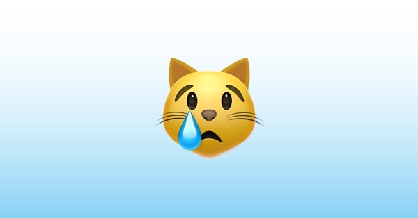 Emoji de gato chorando