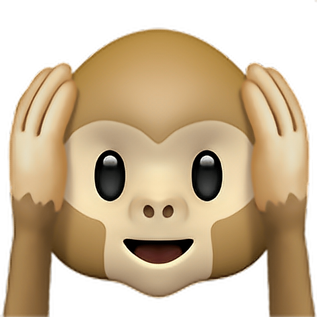 Affe Kikazaru Emoji-Bild