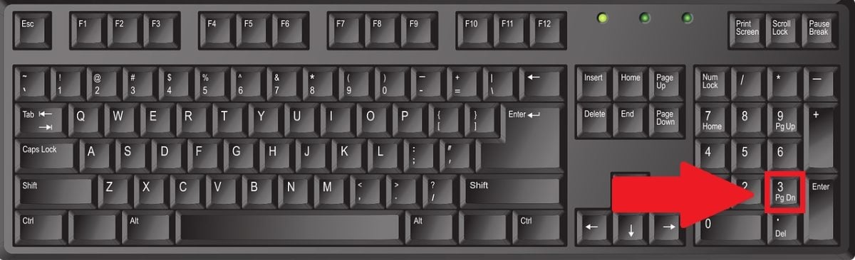 画像はキーボードのボタン3