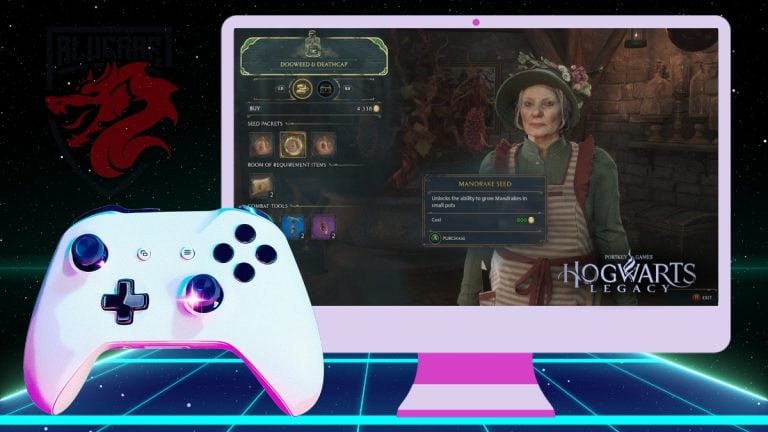 Illustration der Standorte von Hundegras und Totenkopf in Hogwarts Legacy
