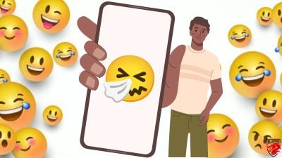 Ilustração de emoji de rosto a espirrar 🤧