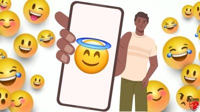 Illustration of the smiling face emoji with halo 😇.