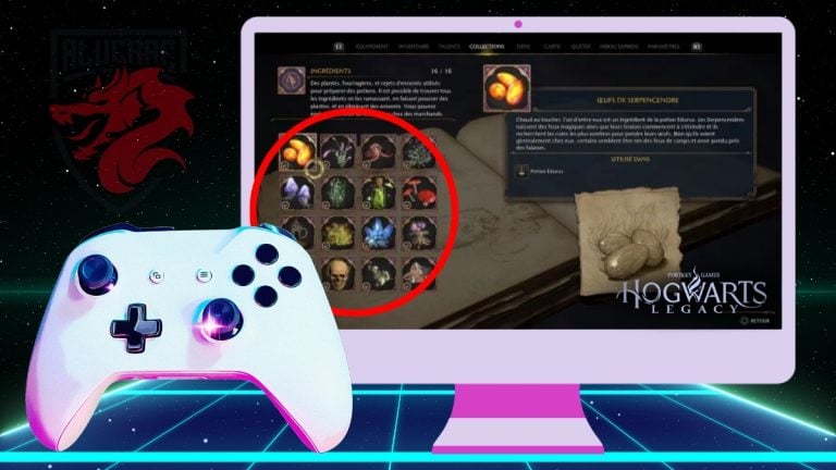 Illustration aller Pflanzen und Zutaten in Hogwarts Legacy