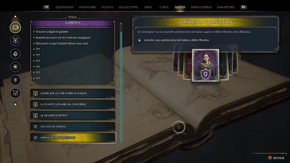 Hogwarts Legacy Quest Vuela sobre la competencia