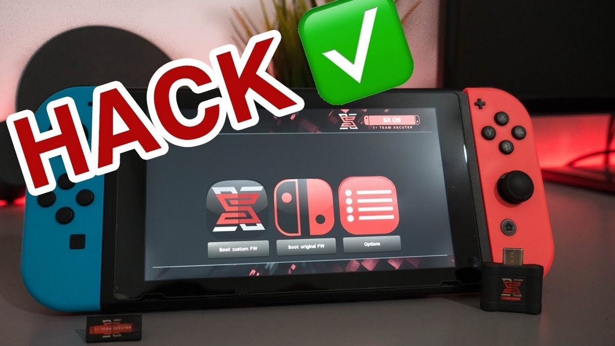 Illustration in picture hacking a Nintendo Switch