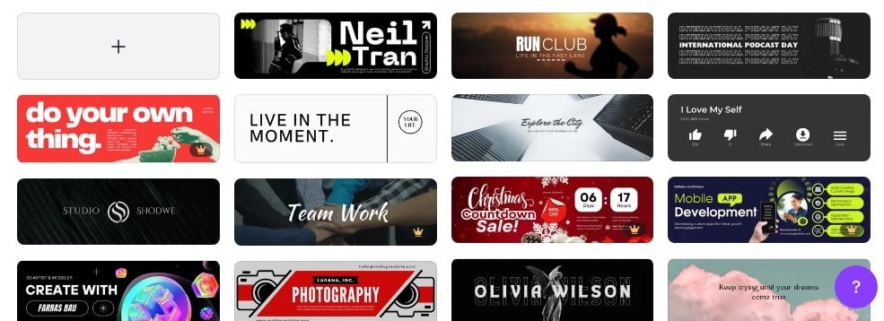 Modèles de bannière Twitter (X) sur Canva