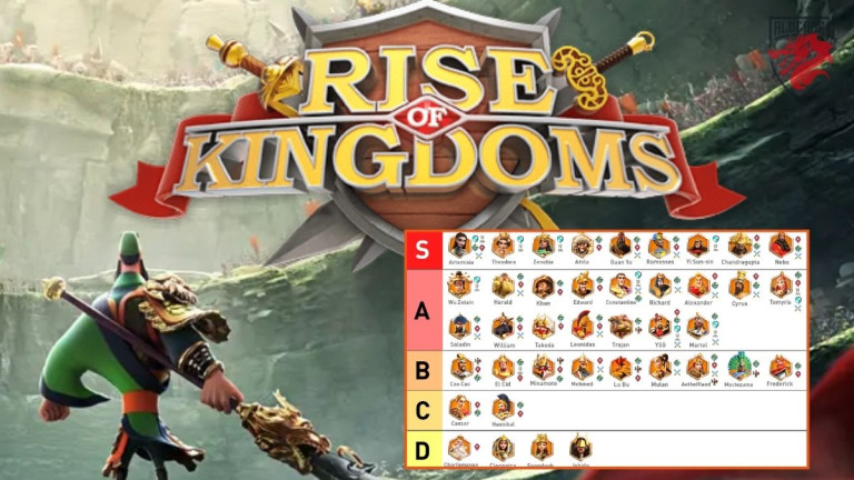 Bildillustration zu unserem Artikel "Rise Of Kingdoms Tier List of Commanders".