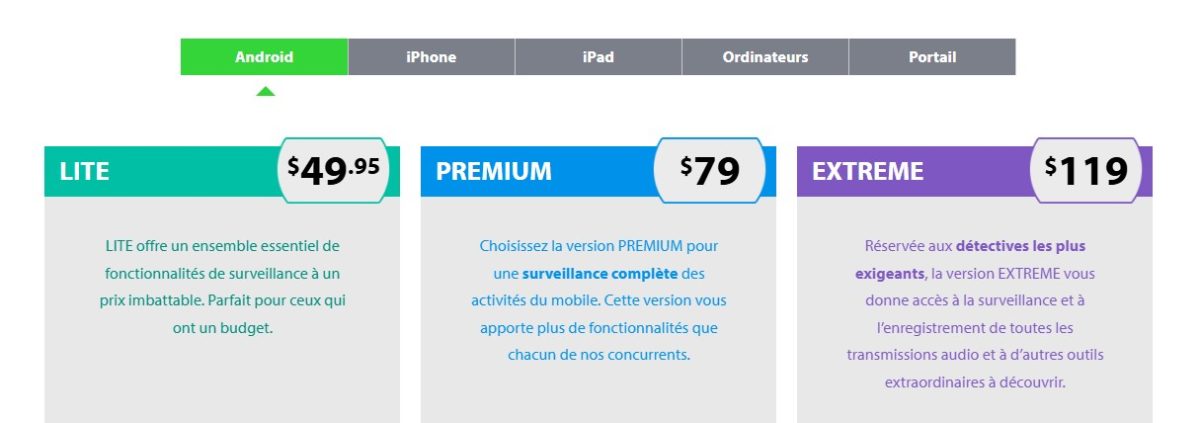 Panoramica dei prezzi di FlexiSpy per il monitoraggio degli smartphone Android