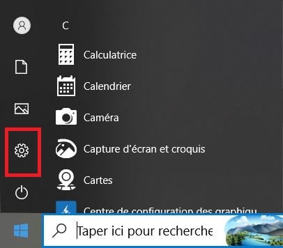 Öffnen des Fensters „Systemeinstellungen“ von Windows.