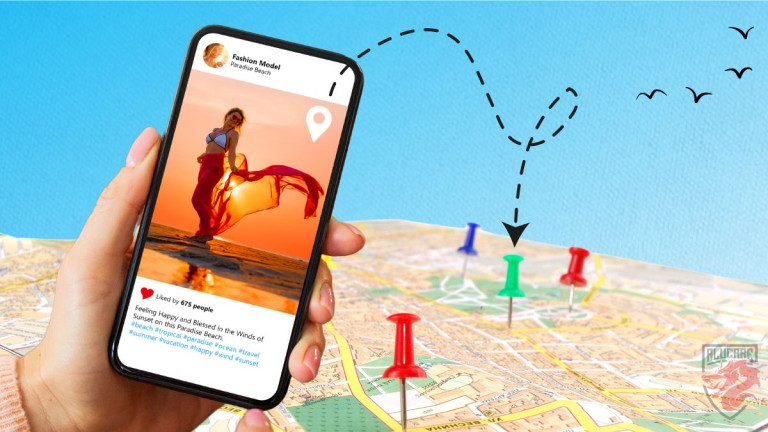 Image illustration for our article "How to see someone's location on Instagram".