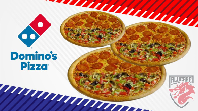 Ilustrasi untuk artikel kami "Ukuran pizza di Domino's".