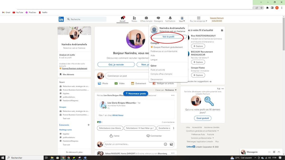 Profil LinkedIn 