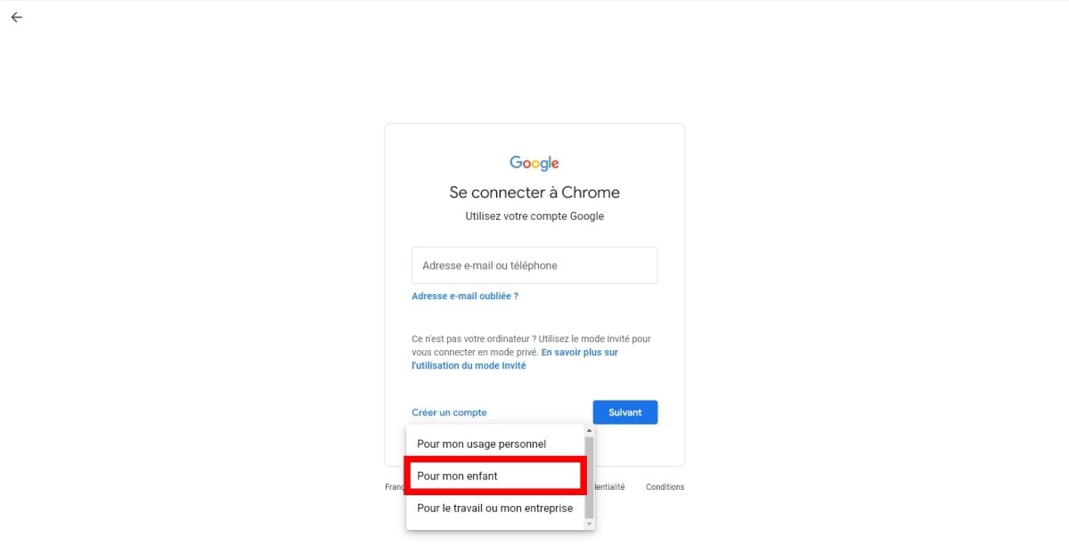 为我的孩子创建 Google 账户