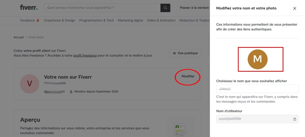 Profile, then click Edit and change your profile picture