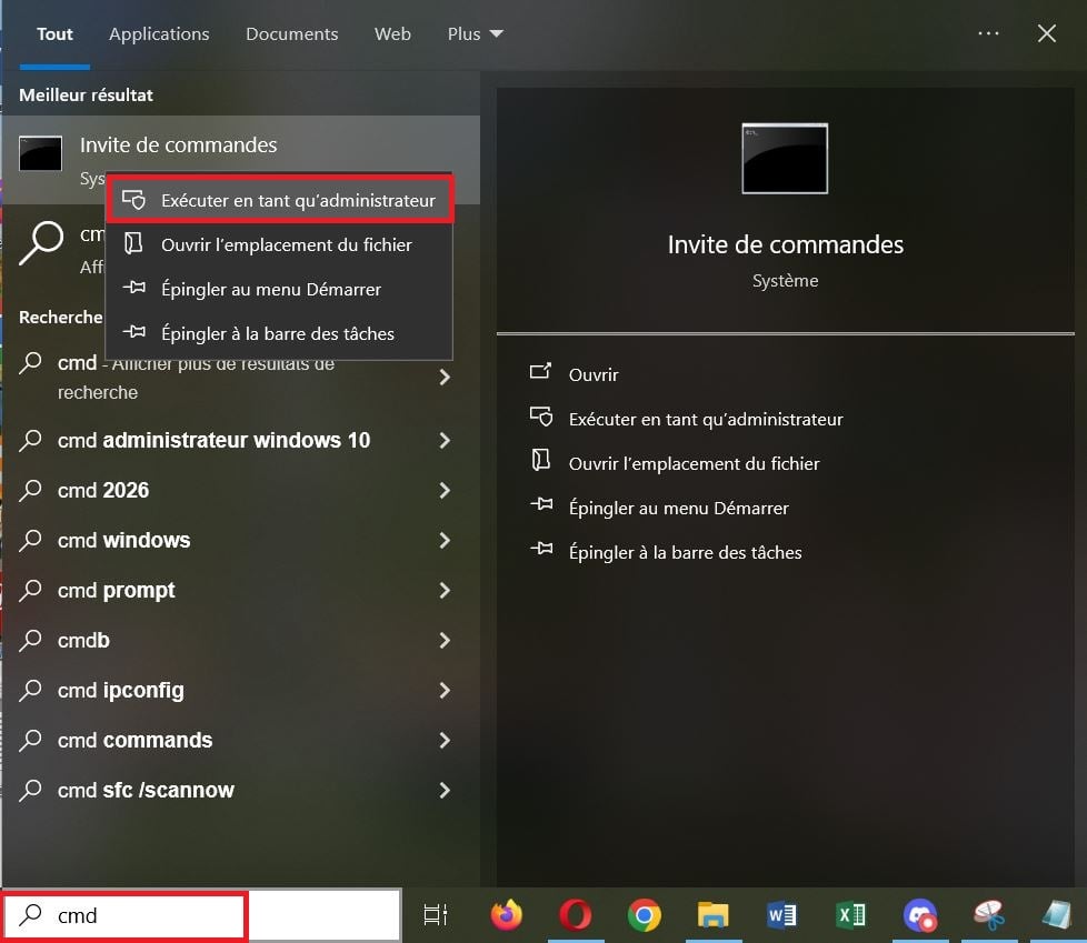 Open the Command Prompt as an administrator in Windows.