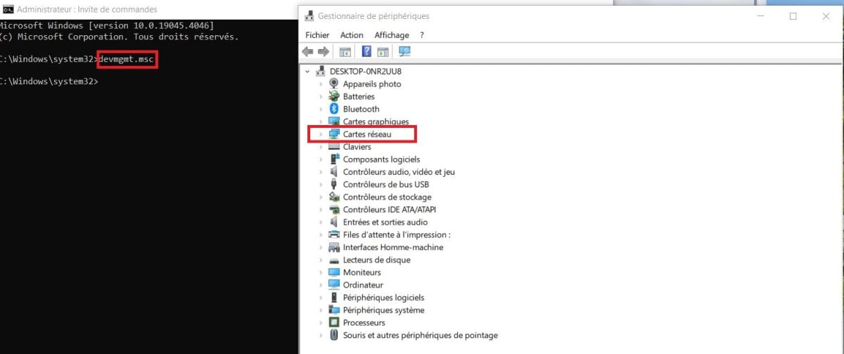 Click "Update Network Adapter Driver" in Device Manager.