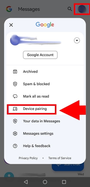 Google Account then Related Devices