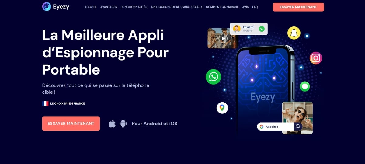 Eyezy main interface