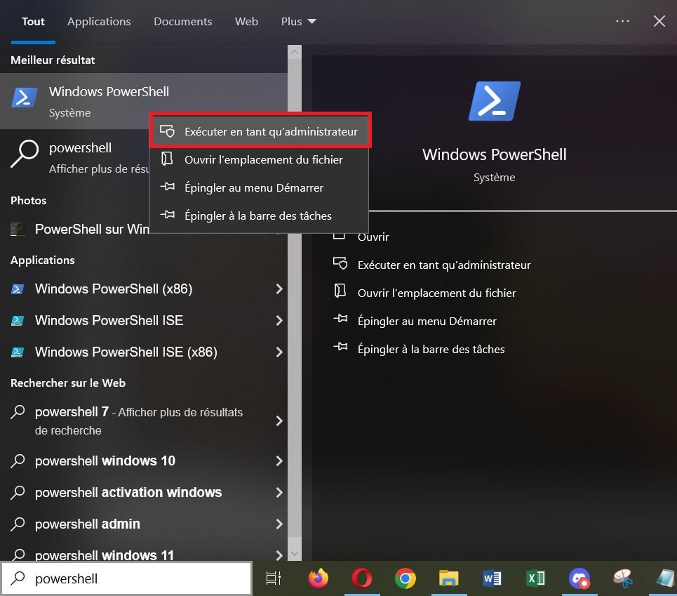 PowerShell unter Windows als Administrator starten.