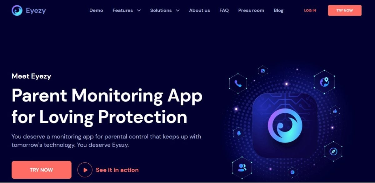 Interface principal do Eyezy