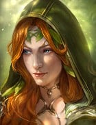 Ilustração do carácter de Dame Ireth