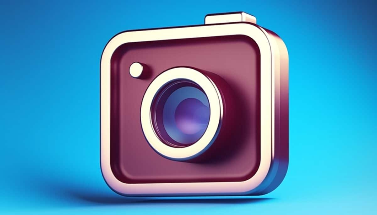 Image illustration of an Instagram logo