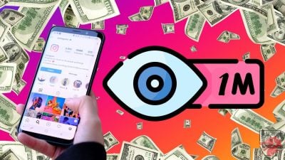 Illustration til vores artikel "Hvor meget tjener 1 million visninger på Instagram".
