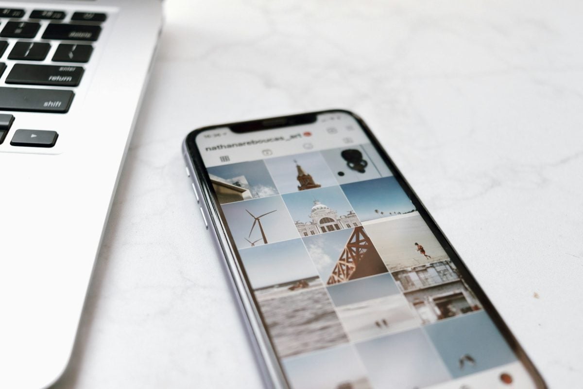 Foto, das ein Bild auf einem Instagram-Account zeigt