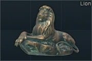 Bronze lion figurine (Figurine de lion en bronze)