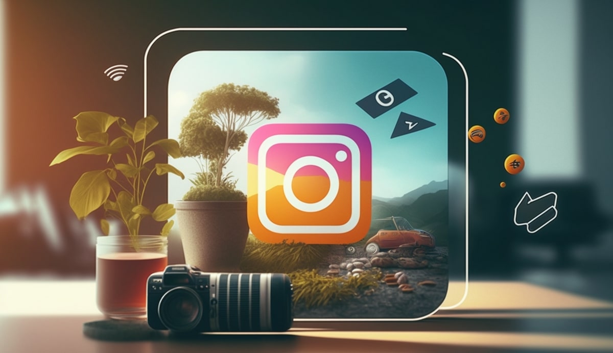 Ilustração da imagem de um logotipo do Instagram