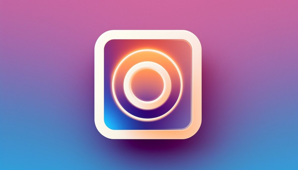 Image illustration of an Instagram logo
