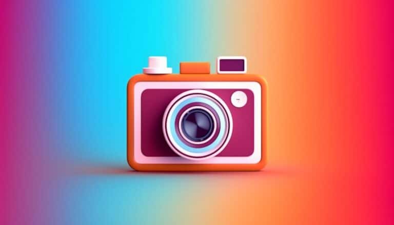 Bildliche Illustration einer Kamera, die das Instagram-Logo veranschaulicht
