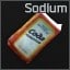 Pack of sodium bicarbonate (Packung mit Natriumbikarbonat)
