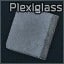 Piece of plexiglass (Stück Plexiglas)