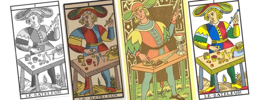 Illustration en image de la carte Le Bateleur - Arcane majeur