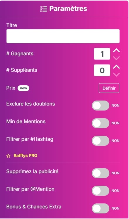 应用程序 Sorteos 上的截图 