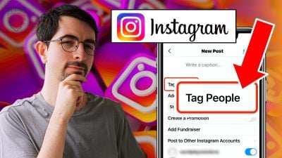 インスタグラムで誰かを特定する方法の図解