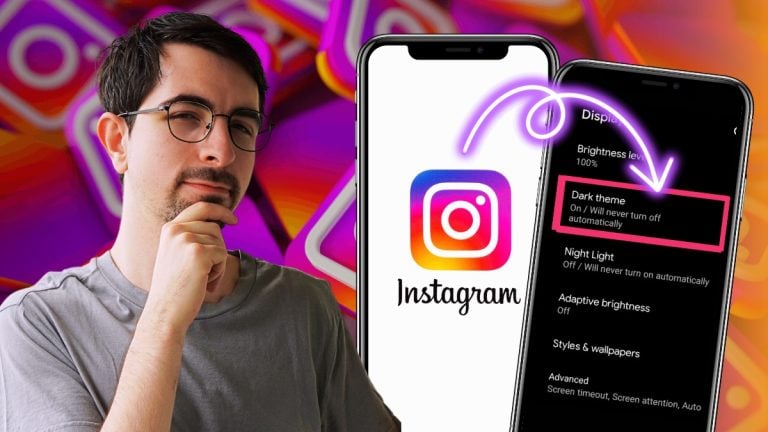 Ilustración de cómo convertir Instagram en negro