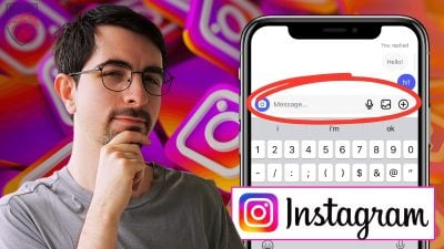 Ilustración de cómo responder a un mensaje de Instagram