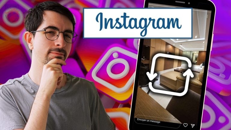 Ilustración de la republicación de una historia en Instagram