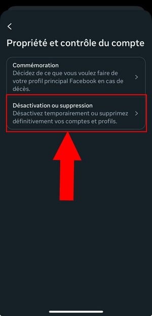 Desactivación o eliminación de una cuenta de Instagram. 